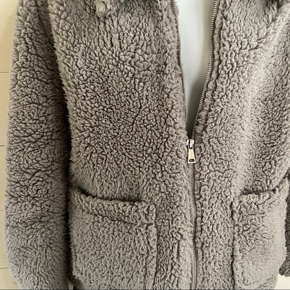 💛 oversized teddy zip up jacket - Picture 2 of 5